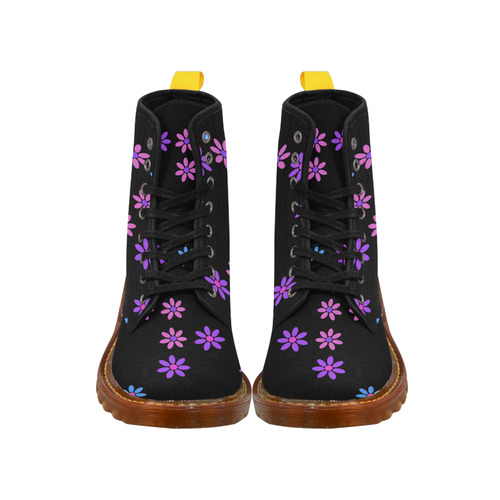 Purple Flowers Martin Boots For Women Model 1203H