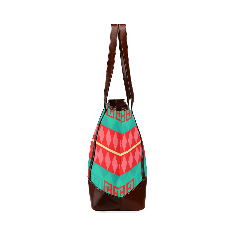 Rhombus stripes and other shapes Tote Handbag (Model 1642)