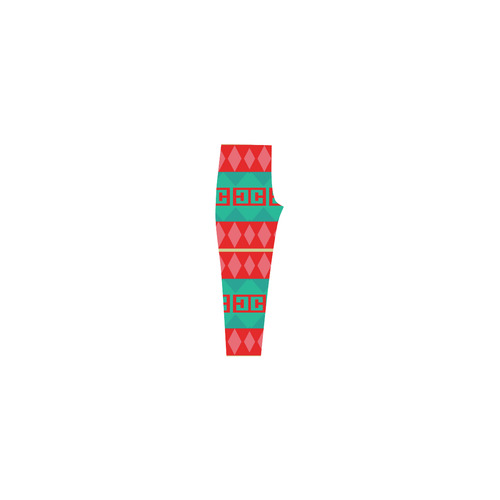 Rhombus stripes and other shapes Capri Legging (Model L02)