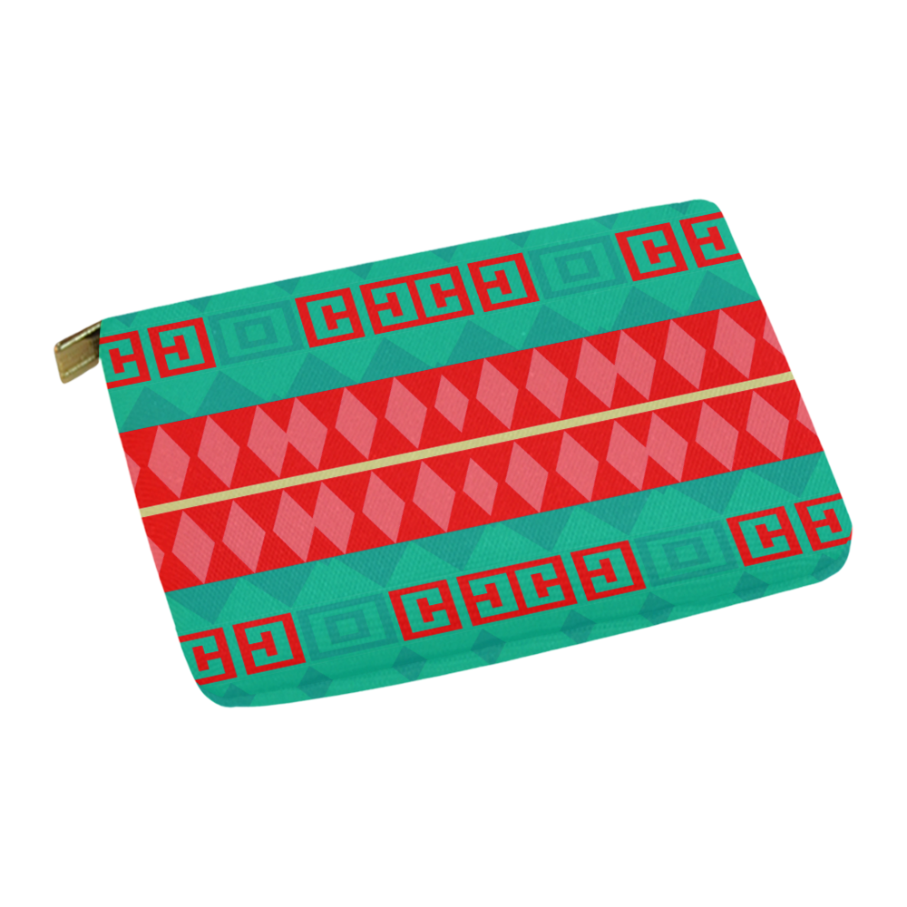 Rhombus stripes and other shapes Carry-All Pouch 12.5''x8.5''