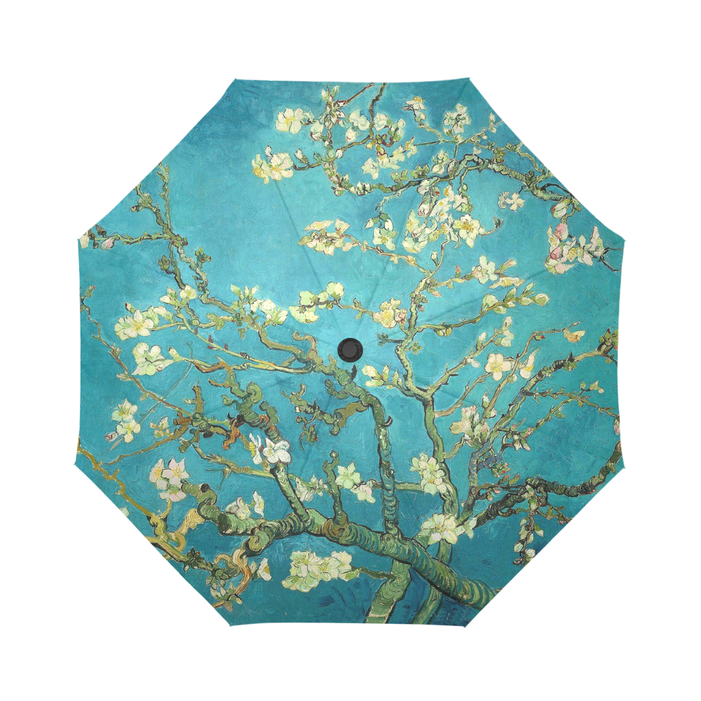 Vincent Van Gogh Blossoming Almond Tree Floral Art Auto-Foldable Umbrella (Model U04)
