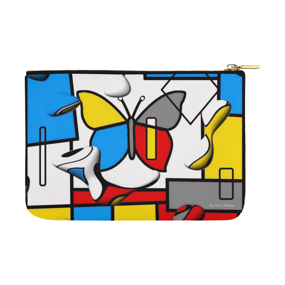 Butterfly of Colors by Nico Bielow Carry-All Pouch 12.5''x8.5''