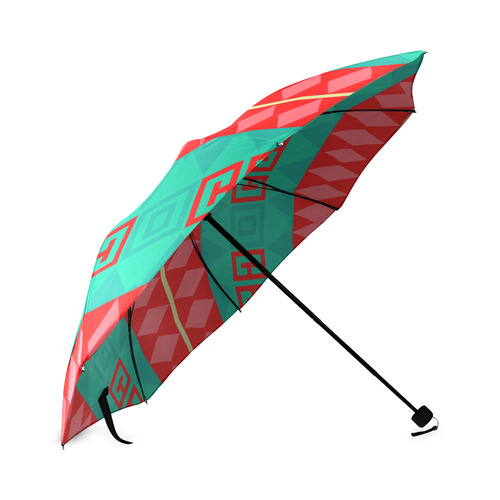Rhombus stripes and other shapes Foldable Umbrella (Model U01)