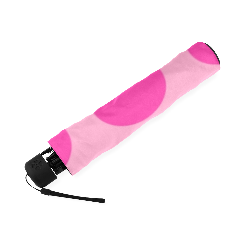 Large Hot Pink Polka Dots Pattern Foldable Umbrella (Model U01)