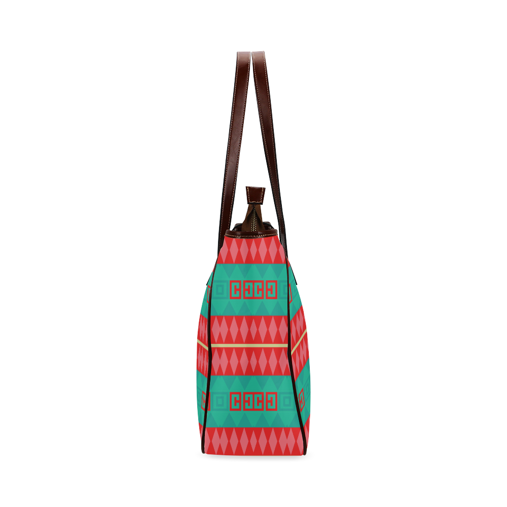 Rhombus stripes and other shapes Classic Tote Bag (Model 1644)