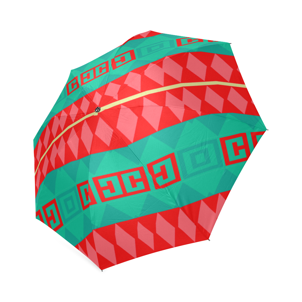 Rhombus stripes and other shapes Foldable Umbrella (Model U01)