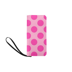 Large Hot Pink Polka Dots Pattern Women's Clutch Purse (Model 1637)