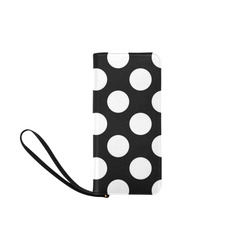 Large Black White Polka Dots Pattern Women's Clutch Purse (Model 1637)