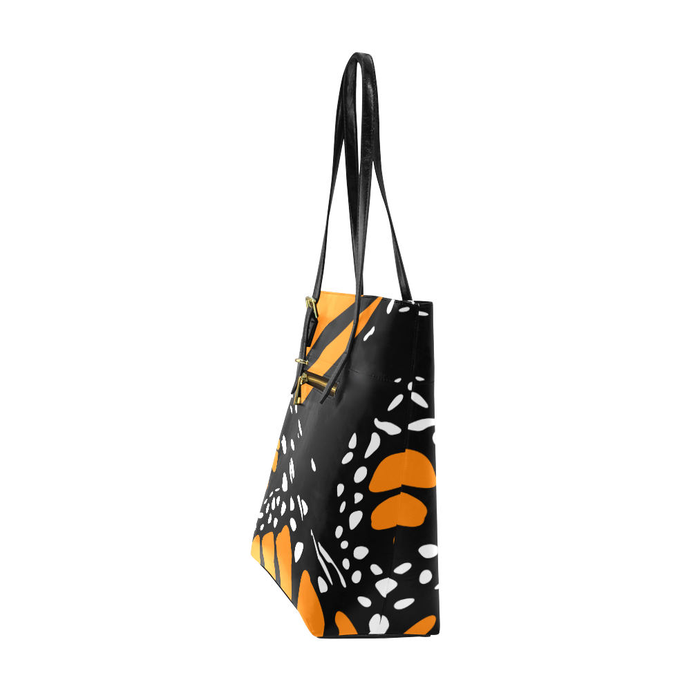 Shoulder Bag, Monarch, Black & Orange Euramerican Tote Bag/Small (Model 1655)