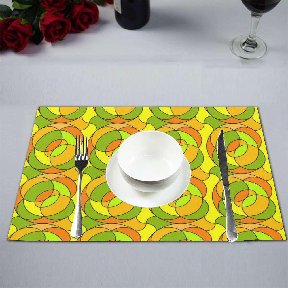 Retro Pattern 1973 A by JamColors Placemat 12''x18''