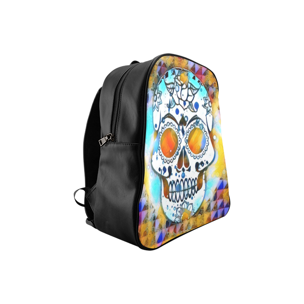 funky Skull A by Jamcolors School Backpack (Model 1601)(Small)
