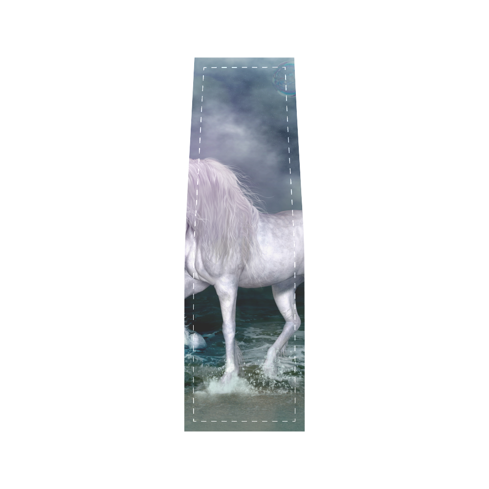 Wonderful white unicorn on the beach Saddle Bag/Small (Model 1649) Full Customization