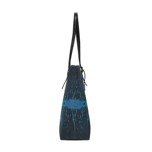 Over the Shoulder Bag, Blue-Green Splatter Euramerican Tote Bag/Small (Model 1655)
