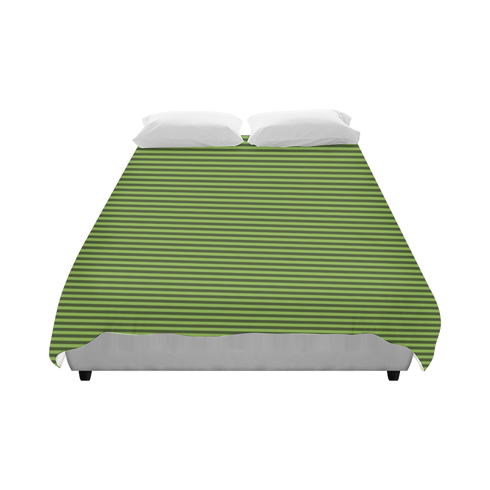 Green Stripes Duvet Cover 86"x70" ( All-over-print)