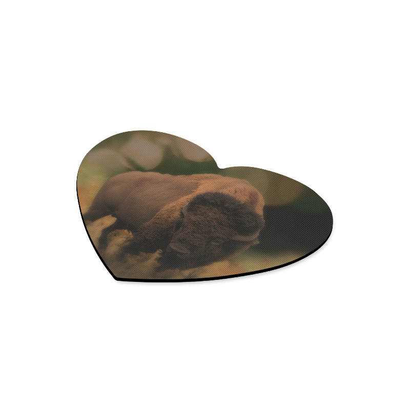 Awesome Powerfull Bison In Wildlife Heart-shaped Mousepad