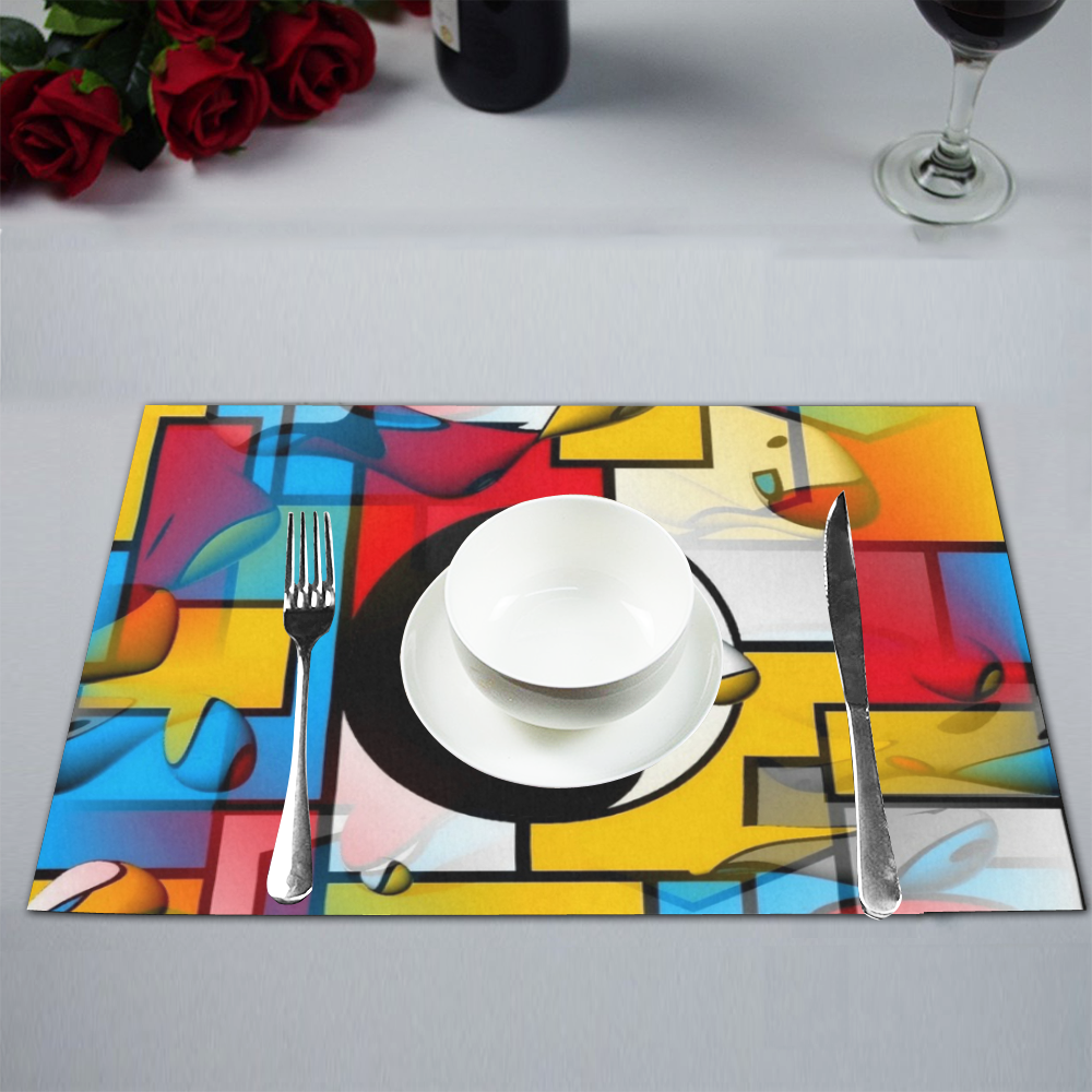 Yin and Yang Popart by Nico Bielow Placemat 12''x18''