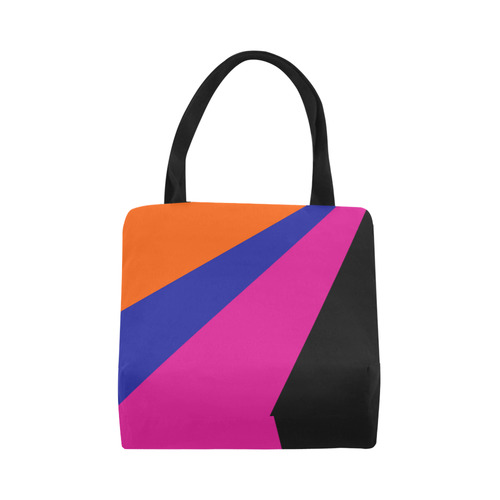 Canvas Bag, Stripes Black, Pink, Blue, Orange Canvas Tote Bag (Model 1657)