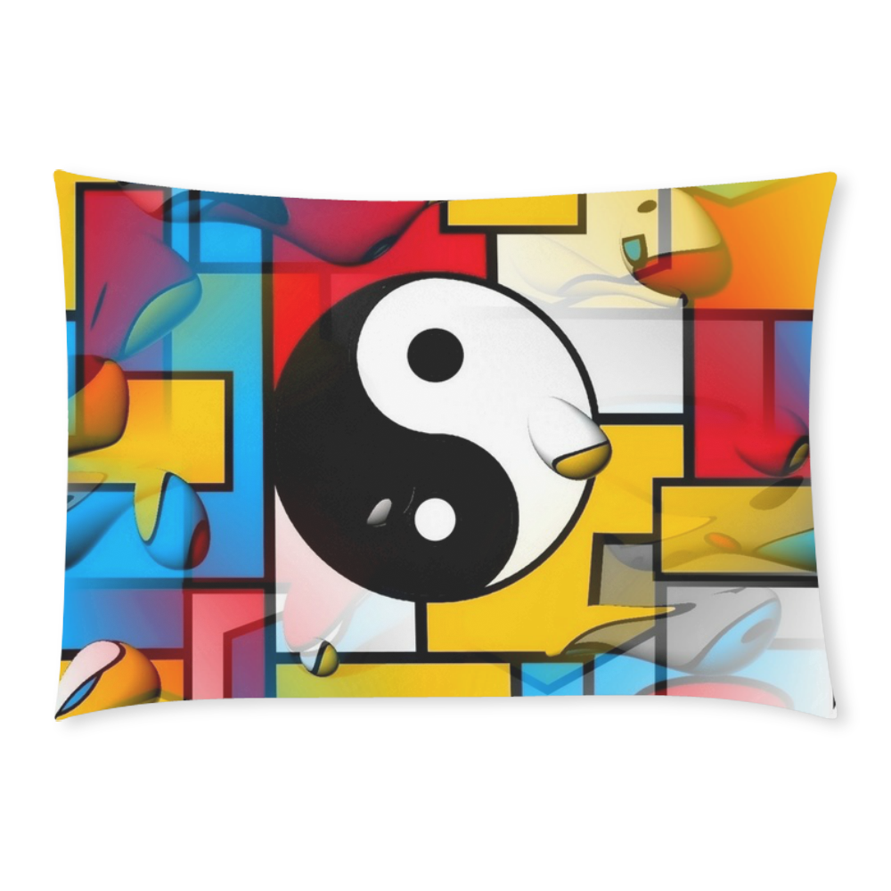 Yin and Yang Popart by Nico Bielow Custom Rectangle Pillow Case 20x30 (One Side)