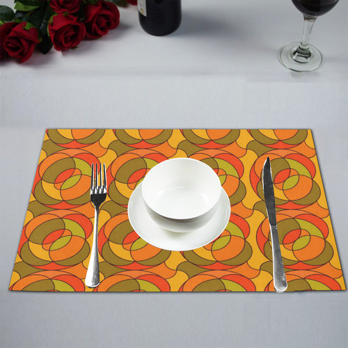 Retro Pattern 1973 H by JamColors Placemat 12''x18''