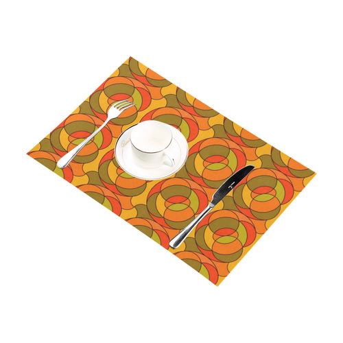 Retro Pattern 1973 H by JamColors Placemat 12''x18''