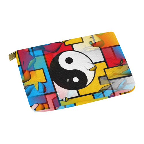 Yin and Yang Popart by Nico Bielow Carry-All Pouch 12.5''x8.5''