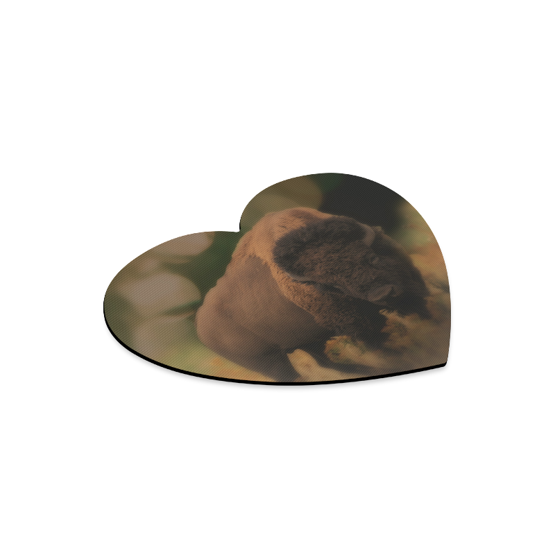 Awesome Powerfull Bison In Wildlife Heart-shaped Mousepad