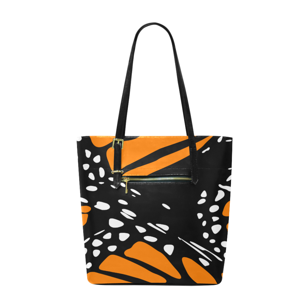 Shoulder Bag, Monarch, Black & Orange Euramerican Tote Bag/Small (Model 1655)