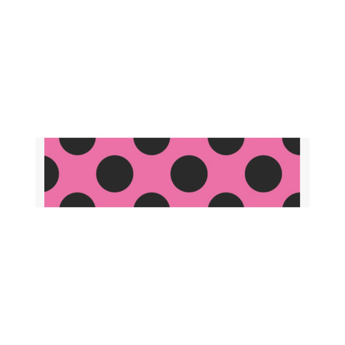 Large Black Pink Polka Dots Pattern Cosmetic Bag/Large (Model 1658)