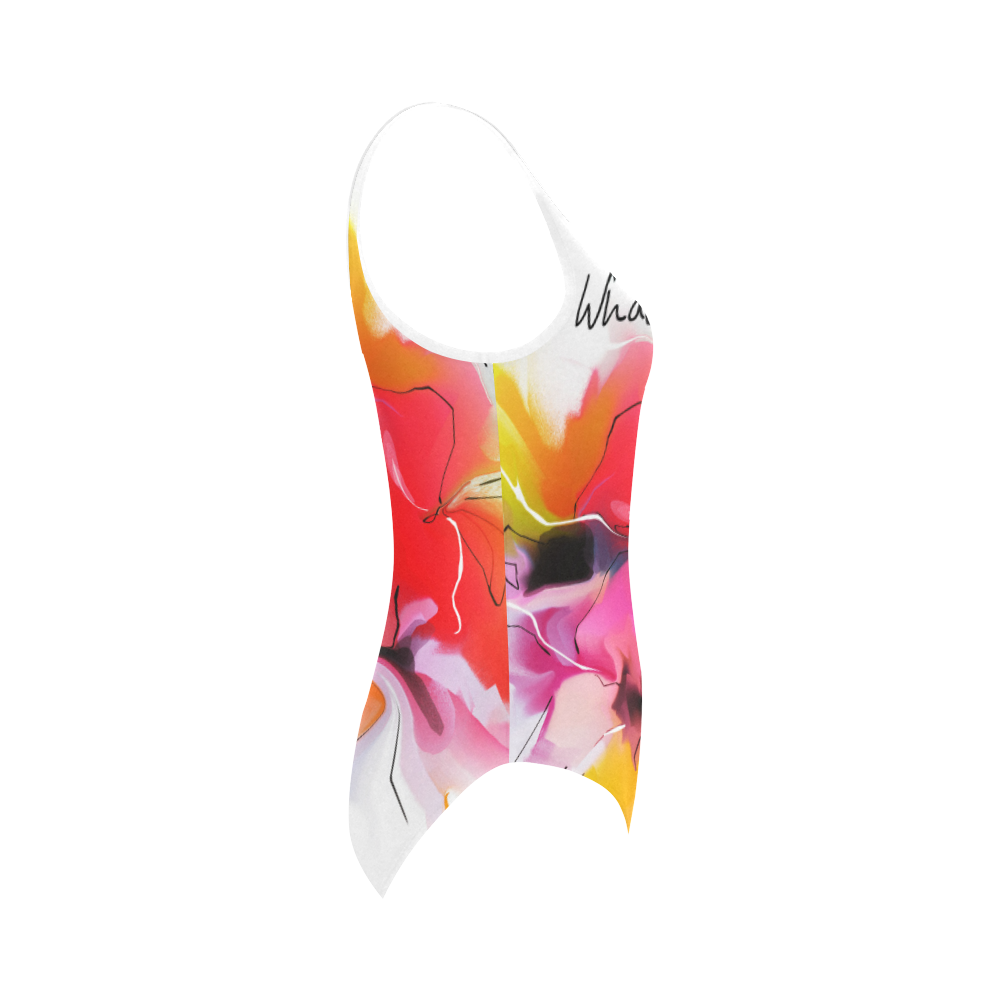 flower Vest One Piece Swimsuit (Model S04)