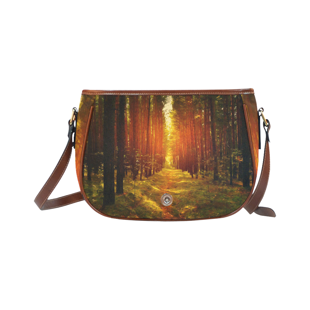 Light in the Forest Modern Landscape Saddle Bag/Large (Model 1649)