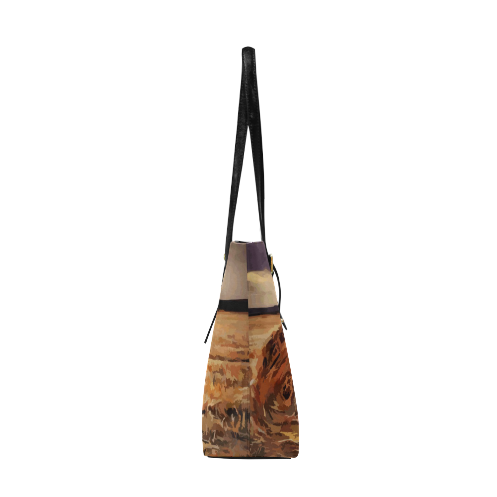 Wheat Field Harvest Landscape Euramerican Tote Bag/Large (Model 1656)