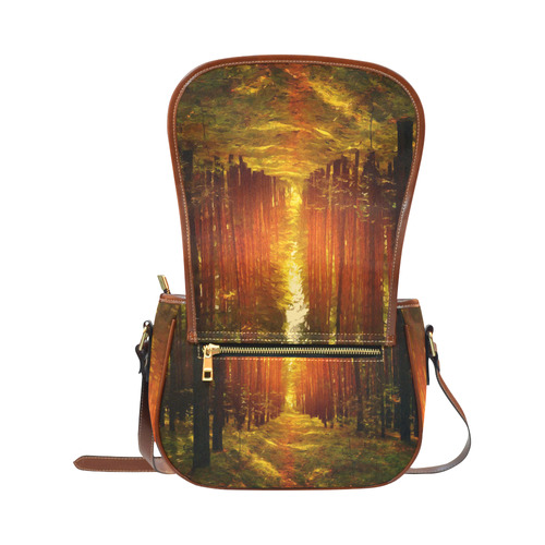 Light in the Forest Modern Landscape Saddle Bag/Large (Model 1649)