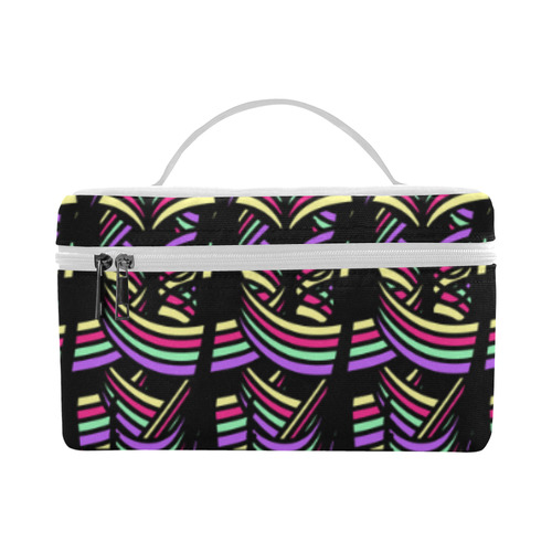 Treble Swirls and Colours Pattern Cosmetic Bag/Large (Model 1658)