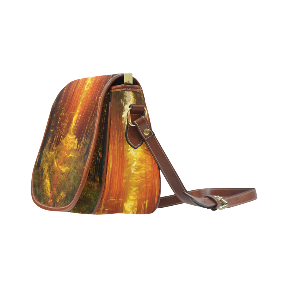 Light in the Forest Modern Landscape Saddle Bag/Large (Model 1649)