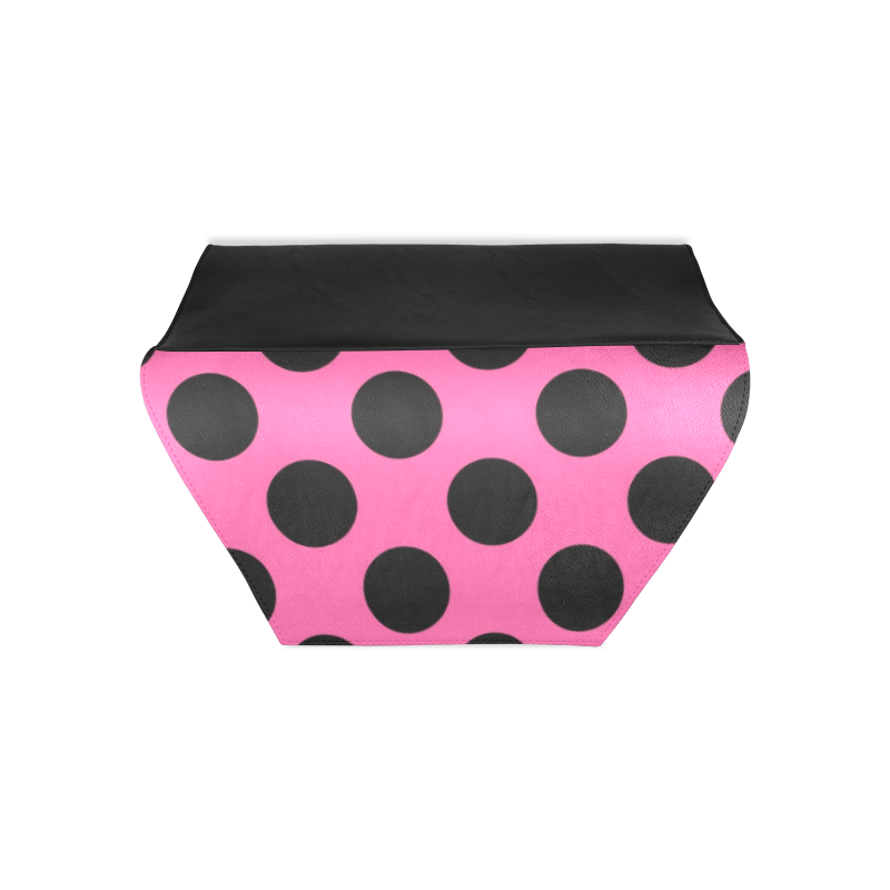 Large Black Pink Polka Dots Pattern Clutch Bag (Model 1630)