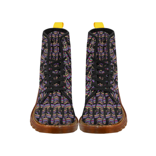 Treble Swirls and Colours Pattern Martin Boots For Women Model 1203H