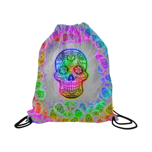 Skull20170246_by_JAMColors Large Drawstring Bag Model 1604 (Twin Sides)  16.5"(W) * 19.3"(H)