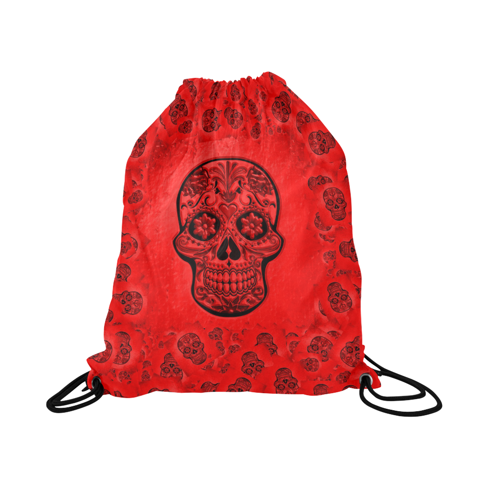 Skull20170248_by_JAMColors Large Drawstring Bag Model 1604 (Twin Sides)  16.5"(W) * 19.3"(H)
