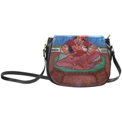 Deity Parvati with her Son Ganesha Classic Saddle Bag/Small (Model 1648)