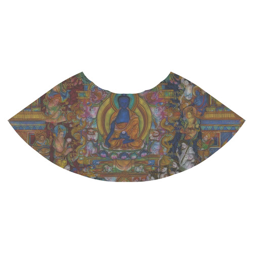 Awesome Thanka With The Holy Medicine Buddha Athena Women's Short Skirt (Model D15)