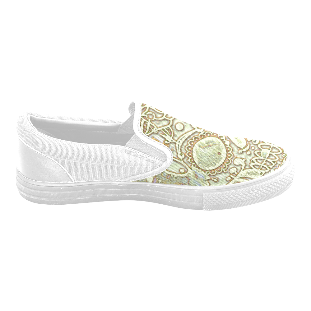 color skull 9 by JamColors Men's Slip-on Canvas Shoes (Model 019)