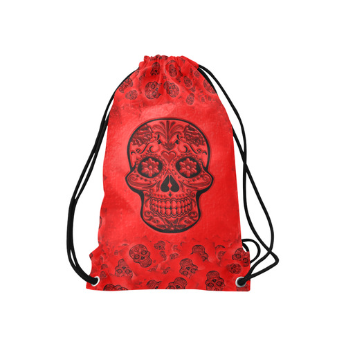 Skull20170248_by_JAMColors Small Drawstring Bag Model 1604 (Twin Sides) 11"(W) * 17.7"(H)