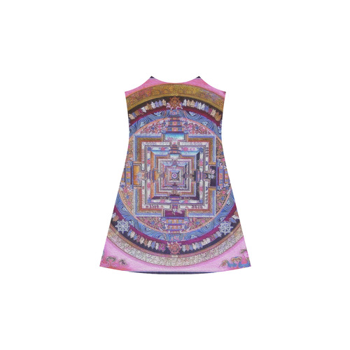Buddhist Kalachakra Mandala Alcestis Slip Dress (Model D05)