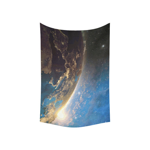 Planet Earth From Space Cotton Linen Wall Tapestry 60"x 40"