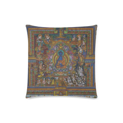 Awesome Thanka With The Holy Medicine Buddha Custom Zippered Pillow Case 18"x18" (one side)