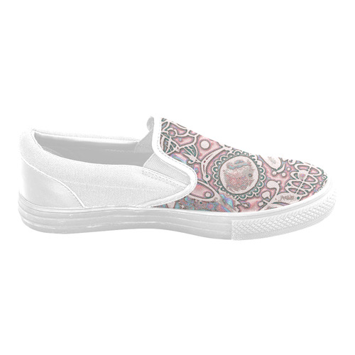 color skull 8 by JamColors Men's Slip-on Canvas Shoes (Model 019)