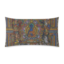 Awesome Thanka With The Holy Medicine Buddha Custom Rectangle Pillow Case 20"x36" (one side)
