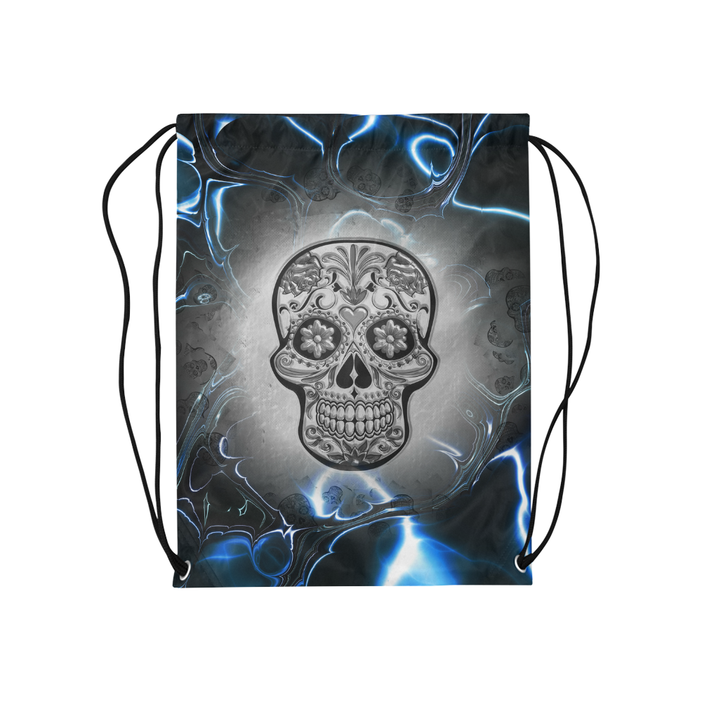 Skull20170247_by_JAMColors Medium Drawstring Bag Model 1604 (Twin Sides) 13.8"(W) * 18.1"(H)