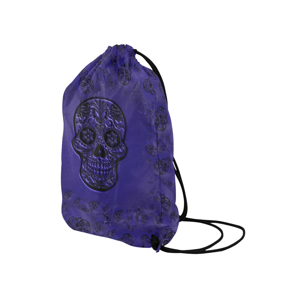 Skull20170227_by_JAMColors Medium Drawstring Bag Model 1604 (Twin Sides) 13.8"(W) * 18.1"(H)