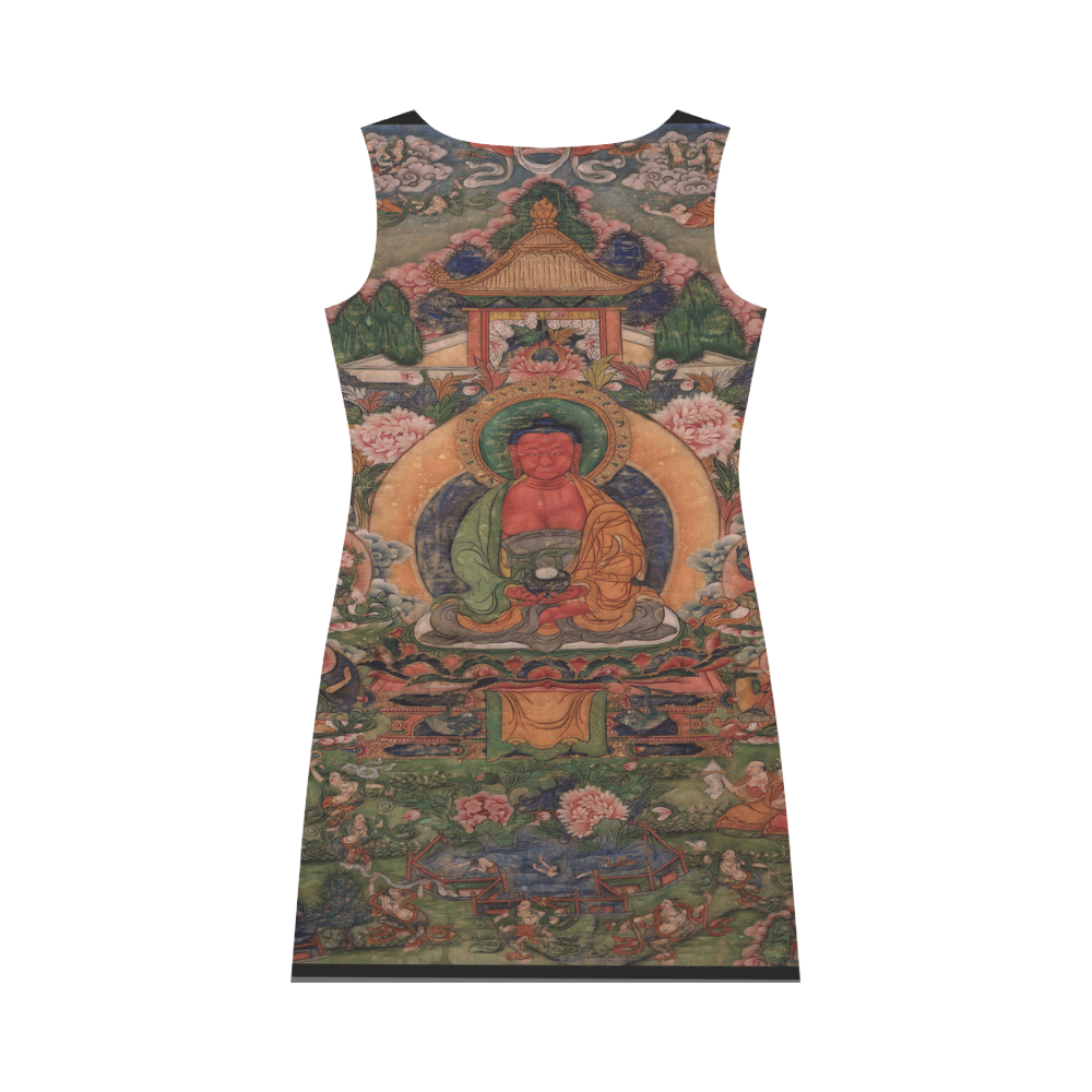 Buddha Amitabha in His Pure Land of Suvakti Round Collar Dress (D22)